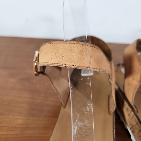 Paul Green Shoes Womens Size 7.5 UK  10 US Open Toe Leather Tan Sandal *FLAWS* - Picture 16 of 16